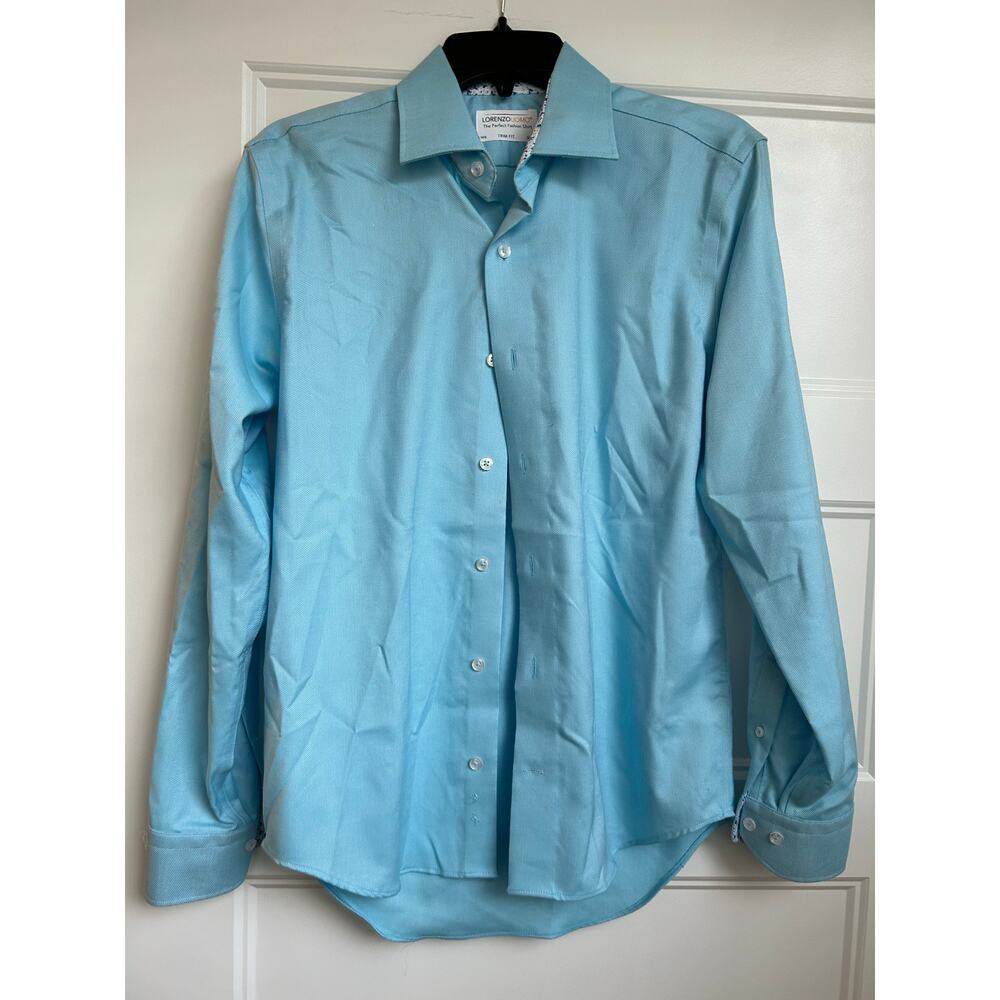 Lorenzo Uomo Blue Dress Shirt- size 14 1/2
